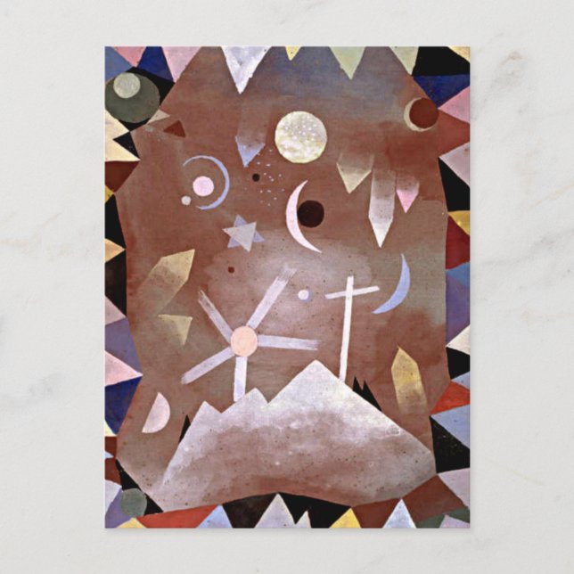 Klee - Uber Bergeshohe Postkarte (Vorderseite)