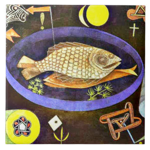 Klee - um den Fisch herum, Fliese