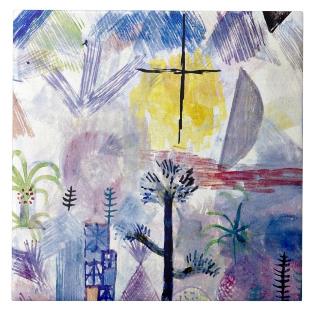 Klee - Unfertige Landschaft Fliese (Vorderseite)