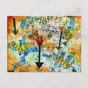 Klee - Vögel schwingen nach unten und Pfeile Postkarte