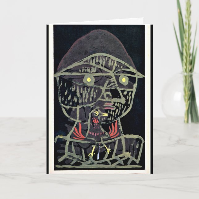 Klee - Vogelfanger, abstrakte Kunst Karte (Vorderseite)
