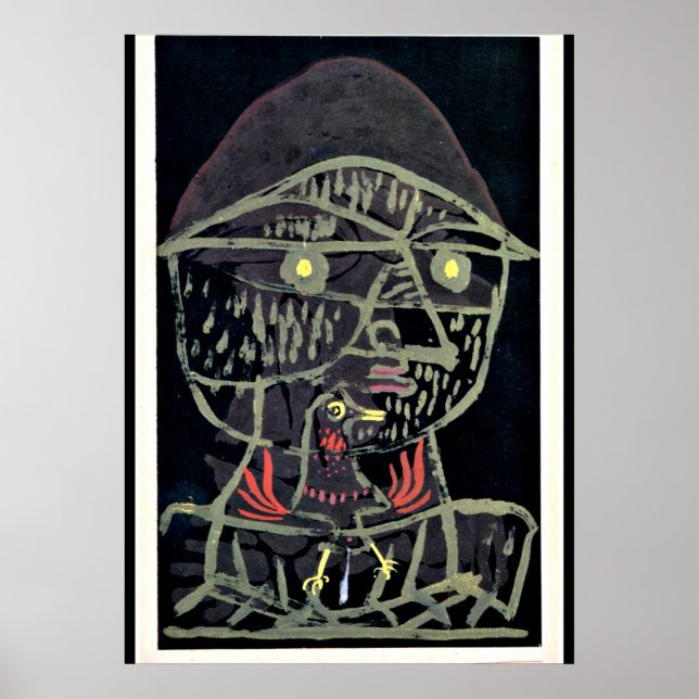 Klee - Vogelfanger, abstrakte Kunst Poster (Vorne)