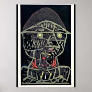 Klee - Vogelfanger, abstrakte Kunst Poster