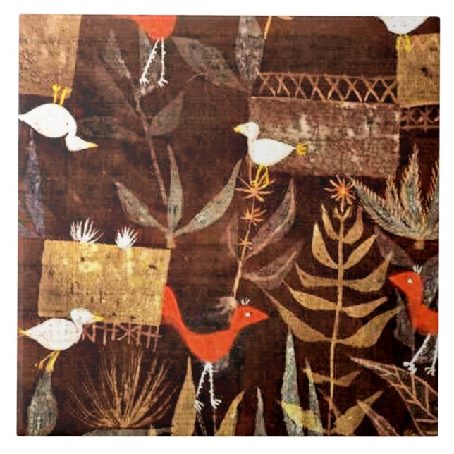 Klee - Vogelgarten Fliese (Vorderseite)