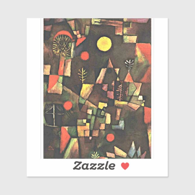 Klee - Vollmond Aufkleber (Blatt)