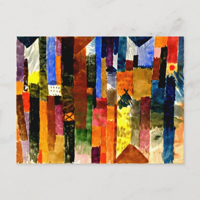 Klee - Vor der Stadt Postkarte (Vorderseite)