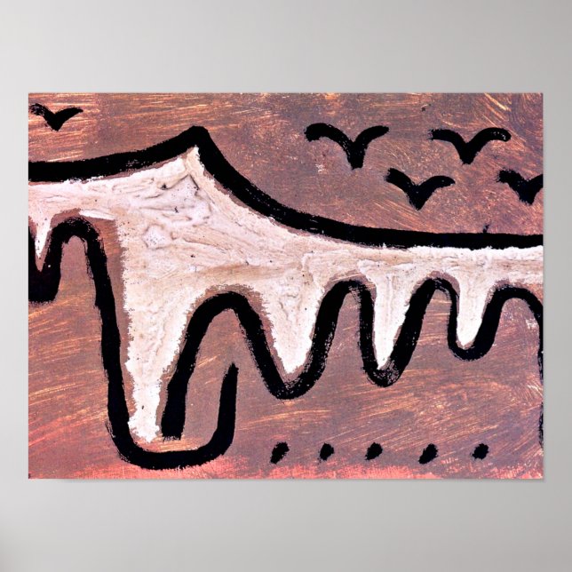 Klee - Wave, abstrakte Kunst Poster (Vorne)