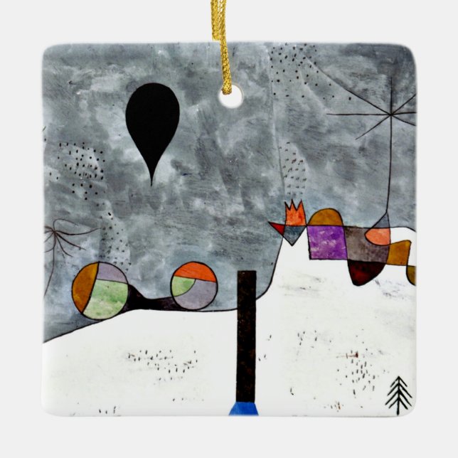 Klee - Winter Keramikornament (Vorderseite)