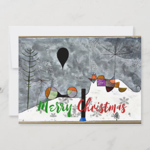 Klee - Wintergemälde, Weihnachtsgrüße Mitteilungskarte