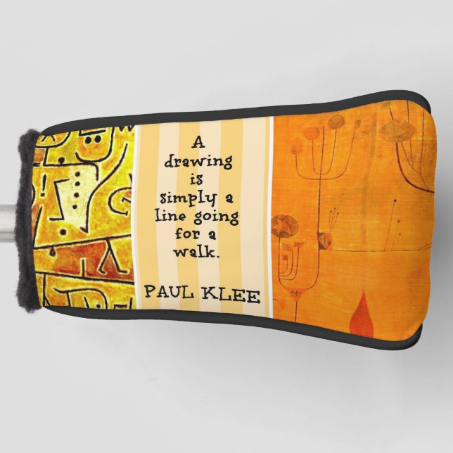 Klee - Zitate und Bilder Golf Headcover (Vorderseite)
