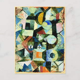 Klee - Zusammensetzung mit dem gelben Halbmond Feiertagspostkarte