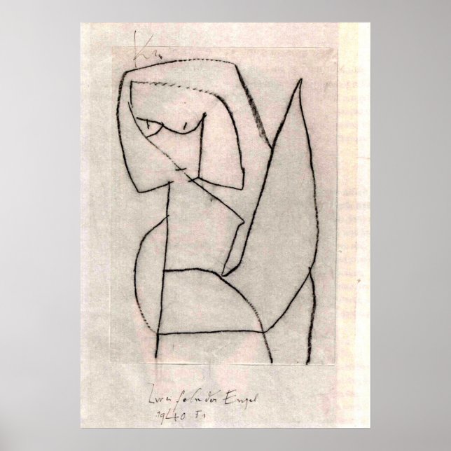 Klee - Zweifelnder Engel Poster (Vorne)