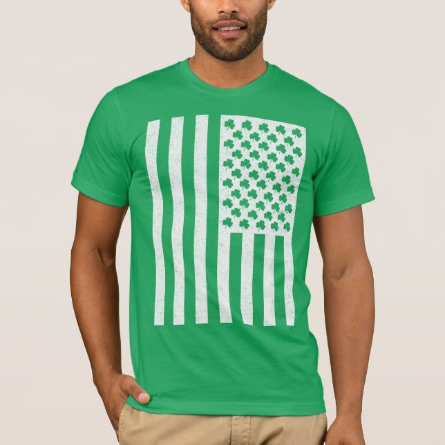 Kleeblatt American Flag St Patricks Day Shirts (Vorderseite)