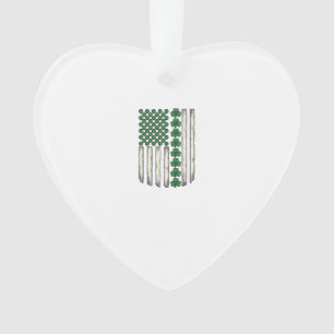 Kleeblatt-amerikanische Flagge Vintage-Vektor-Desi Ornament