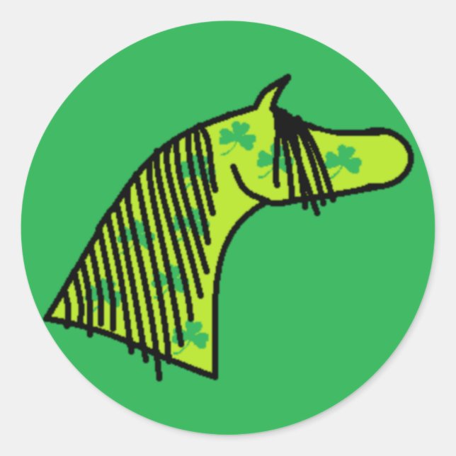 Kleeblatt Arabian Runder Aufkleber (Vorderseite)