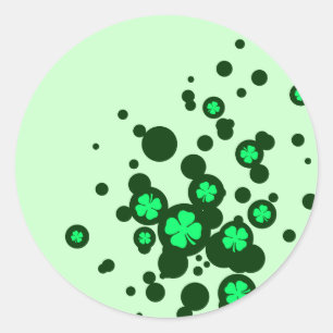 Kleeblatt-Blasen Runder Aufkleber