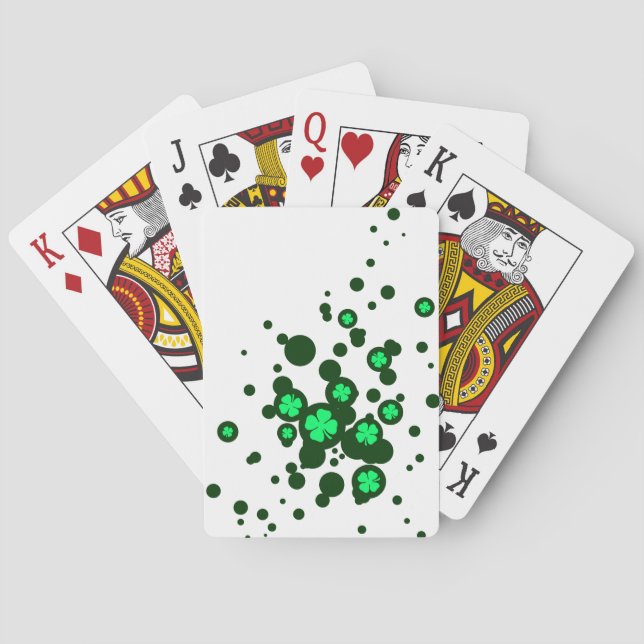 Kleeblatt-Blasen Spielkarten (Rückseite)