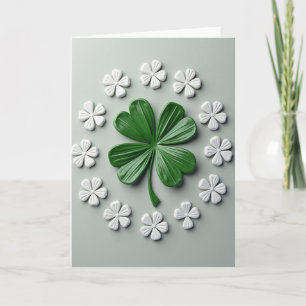 Kleeblatt-Blumenmuster-Karte Karte