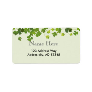 Kleeblatt-Bouquet, Patrick-Tag Adressaufkleber