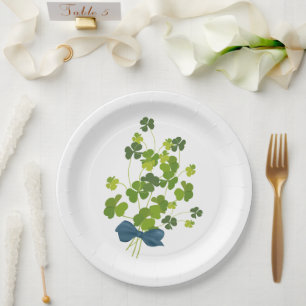 Kleeblatt-Bouquet, Patrick-Tag Pappteller