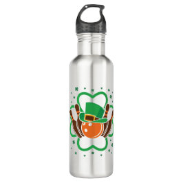 Kleeblatt Bowling Bowler St. Patricks Day Edelstahlflasche