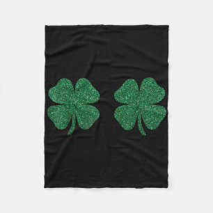 Kleeblatt-Brust-Irischer St. Patricks Day-Kleeblat Fleecedecke
