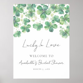 Kleeblatt Cloud Brautparty Begrüßungszeichen Poster