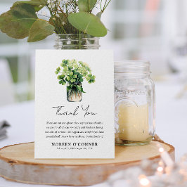 Kleeblatt Clover Bouquet Beileid Dankeskarte