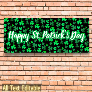 Kleeblatt Clover Custom Text St Patrick's Day Part Banner
