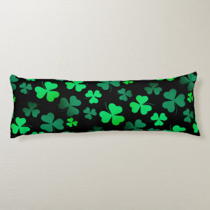 Kleeblatt Clover Ireland Irish Modern Green & Blac Seitenschläferkissen