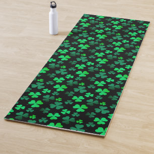 Kleeblatt Clover Ireland Irish Modern Green & Blac Yogamatte