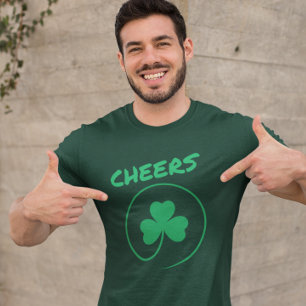 Kleeblatt Clover Irish Ireland Cheers St Patrick's T-Shirt