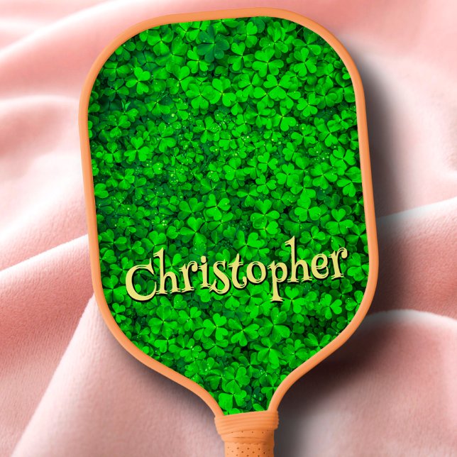 Kleeblatt Clover Leaf Ireland St Patrick's Green Pickleball Schläger (Von Creator hochgeladen)