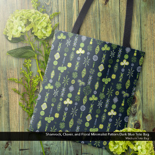 Kleeblatt Clover Minimal Modernes Muster Dunkelbla