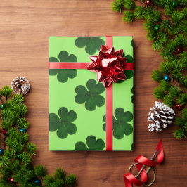 Kleeblatt Clover Pattern Irland Liebe Geschenkpapier