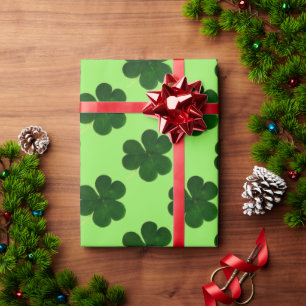 Kleeblatt Clover Pattern Irland Liebe Geschenkpapier