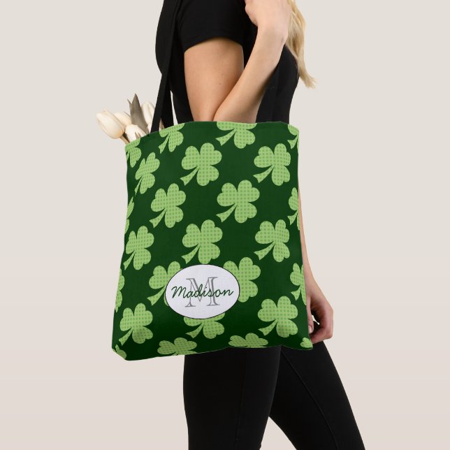 Kleeblatt Clover Polka dots Patrick's Day Monogram (Von Nahem)