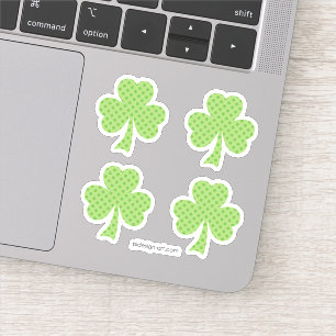 Kleeblatt Clover Polka dots St. Patrick's Day Aufkleber
