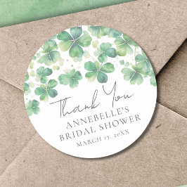 Kleeblatt Clover St. Patrick's Day Brautparty Runder Aufkleber