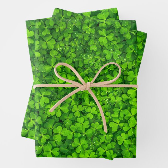 Kleeblatt Clovers Geschenkpapier Set (Beispiel)
