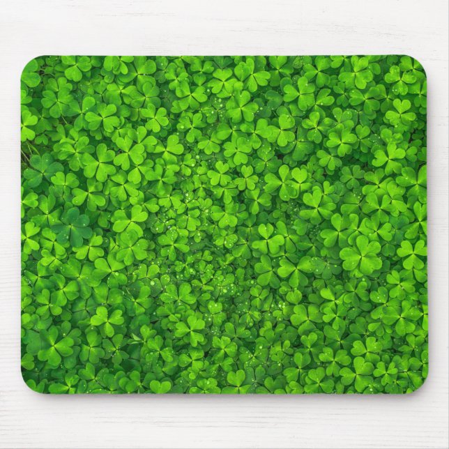 Kleeblatt Clovers Green Irish Symbol Irland Mousepad (Vorne)