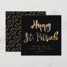 Kleeblatt Clovers Pattern Happy St. Patrick's Day