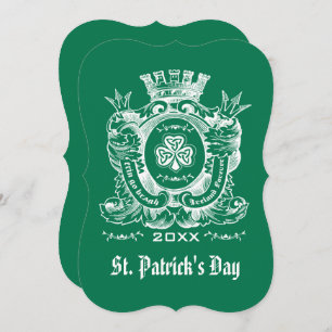 Kleeblatt Coat of Arm St. Patrick's Day Einladunge Einladung