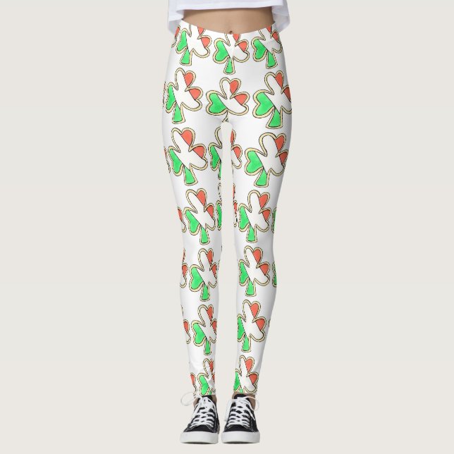 Kleeblatt Cookie St. Patrick's Leggings (Vorderseite)