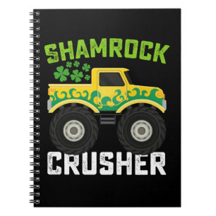 Kleeblatt Crusher Monster Truck St Patrick's Day Notizblock