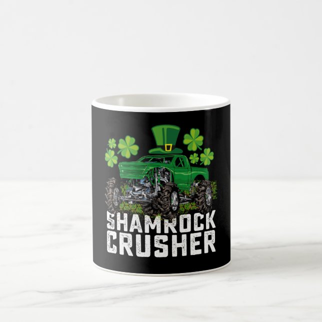 Kleeblatt Crusher St Patricks Day Monster Truck Kaffeetasse (Mittel)