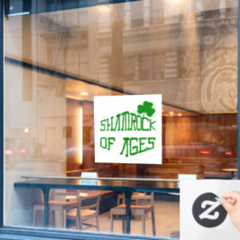 Kleeblatt des Alters Fensteraufkleber