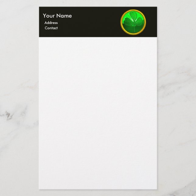 Kleeblatt-Detail aus SAINT PATRICK'S CELTIC HERART Briefpapier (Vorderseite)