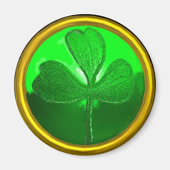 Kleeblatt-Detail aus SAINT PATRICK'S CELTIC HERART Magnet (Vorne)