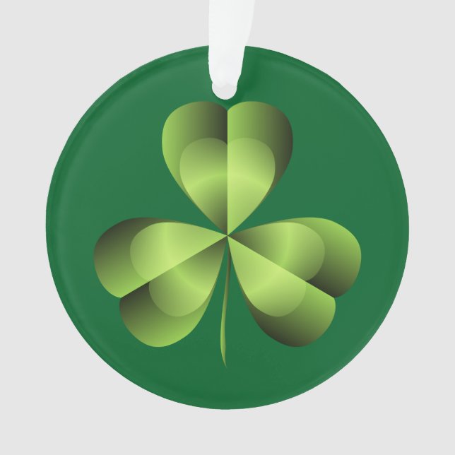 Kleeblatt drei leaf Clover Graphic Ornament (Vorderseite)